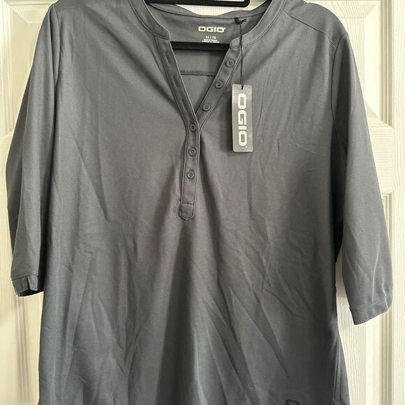 OGIO Gray Casual Button Down Shirt Relaxed Fit - Picture 1 of 2
